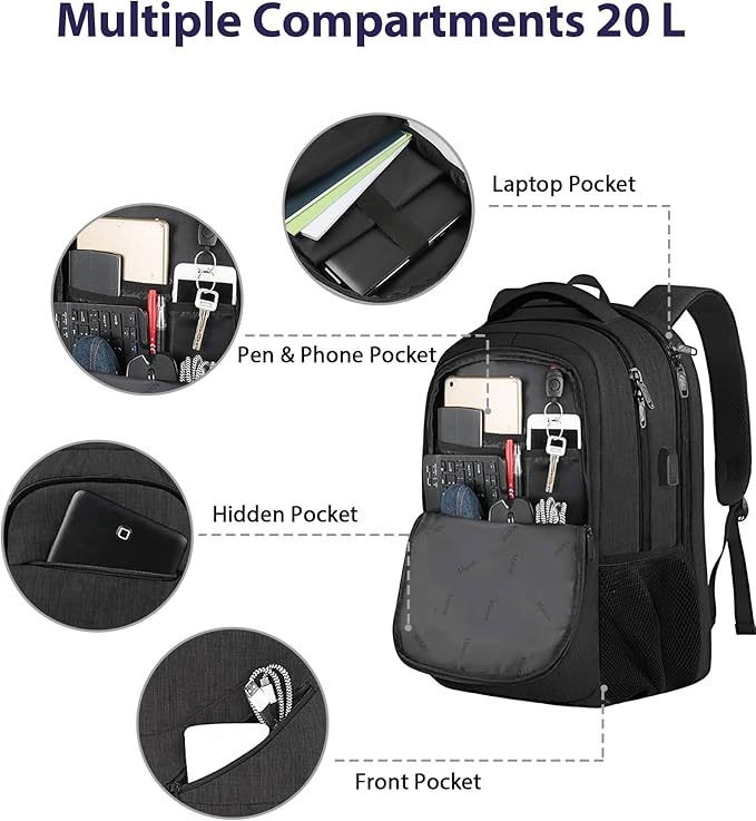 MATEIN 15.6 Inch College Backpack, 20 L Airline Approved Laptop Computer - Image 8