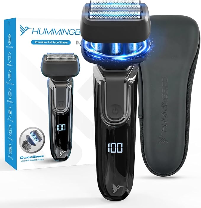 HUMMINGBIRD MK7 Premium Foil Face Shaver, Four Blade Foil Shaver by HUMMINGBIRD