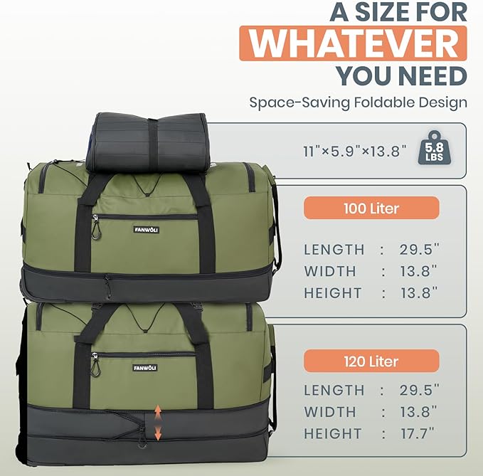 Fanwoli 30'' Rolling Duffel Bag - Image 4