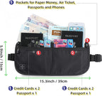 Travel Passport Holder 【1 PACK】2 in 1 Slim RFID Blocking Travel Money Belt - Image 3