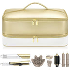 Travel Hair Dryer Case for Shark Glam, Portable Hair Tools Bag for Shark FlexFusion, Double-Layer Storage Carrying Case for Shark FlexStyle Blow Dryer, Silki Straightener & Glossi Attachments Holder