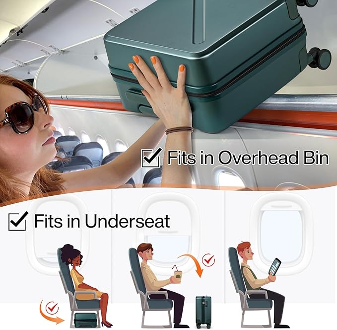 MILADA 16 Inch Underseat Carry On Luggage - Image 2
