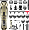 VGR 095 Beard Trimmer for Men, 7 in 1 Waterproof Cordless Hair Clippers and Trimmers Set, Electric Razor Shavers T-Blade Hair Trimmer Grooming Kit for Nose Body Ear Face Mustache, V-103