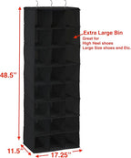 SIMPLE HOUSEWARE Hanging Closet Organizers 24 Section Shoe Shelves - Image 3
