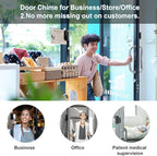 SanJie Door Chime, Wireless Door Chimes When Door Open Entry - Image 4