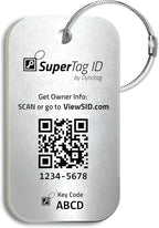 Dynotag® Sentry Series Solid Metal Web Enabled Smart Luggage Tag ID + Steel Loop by DynotagInc
