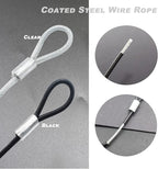 4 pcs 20 inch 5mm Thickness Galvanized Steel Wire Rope Lanyard Cable Tether - Image 4