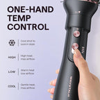 Wavytalk Hair Dryer Brush Set, Air Sculpt 4-in-1 Hot Air Brush Set | Blowout Brush Styler for Salon Blowouts, Volumizing, and Straightening, Sleek Frizz-Free for Every Hair Type, Black