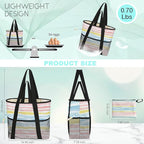 8-Pocket Waterproof Tote for Women -Sandproof Beach Bag - Image 4