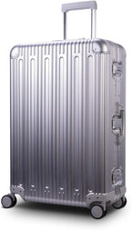 TRAVELKING All Aluminum Luggage Zipperless Hard Shell Suitcase by TRAVELKING