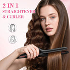 Ufree 7-in-1 Curling Iron Set with Interchangeable Ceramic Barrels, Curling Wand Set with Thermal Brush, Hair Straightener and Wand Curling Iron, Versatile Styling Hair Curlers Set, Gifts for Women