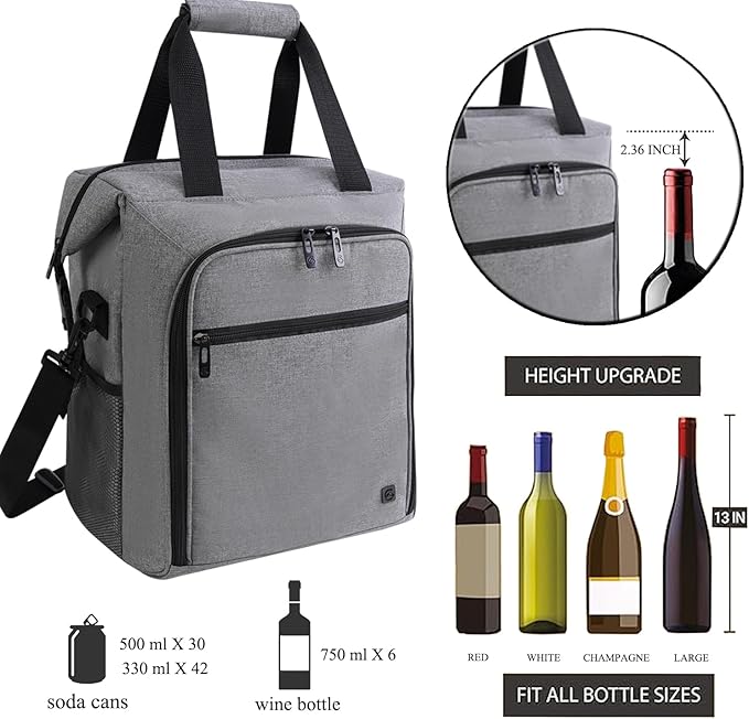 ALLCAMP 6 Bottle Wine Gift Bag - Image 3