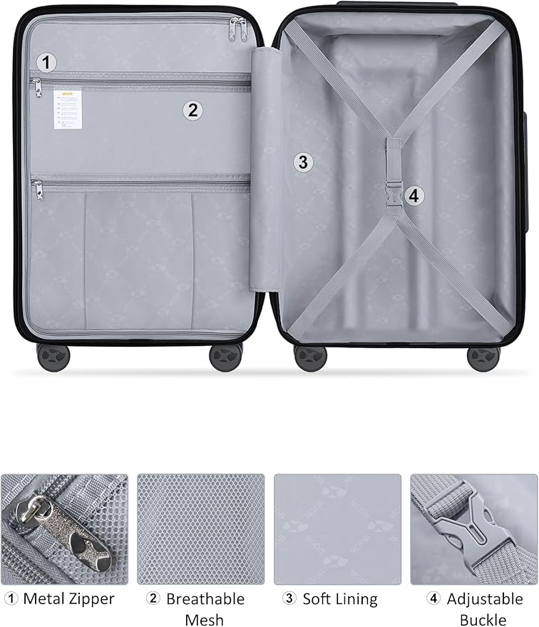 28 Inch Luggage with Spinner Wheels, Large Hard Shell Suitcase, Lightweight PP - Image 8
