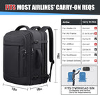 Travel Backpack, Expandable 40-50L Carry On Backpack, Extra Large Anti-Theft - Image 6