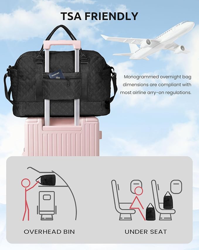 Women Gifts for Wife-Initial Duffle Bag - Image 4