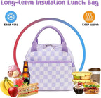 Bluboon Lunch Bag for Women Men Cute Corduroy Lunch Tote Bags Reusable - Image 6
