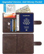 Passport Holder Cover Wallet RFID Blocking Leather Card Case Travel Accessories - Image 2