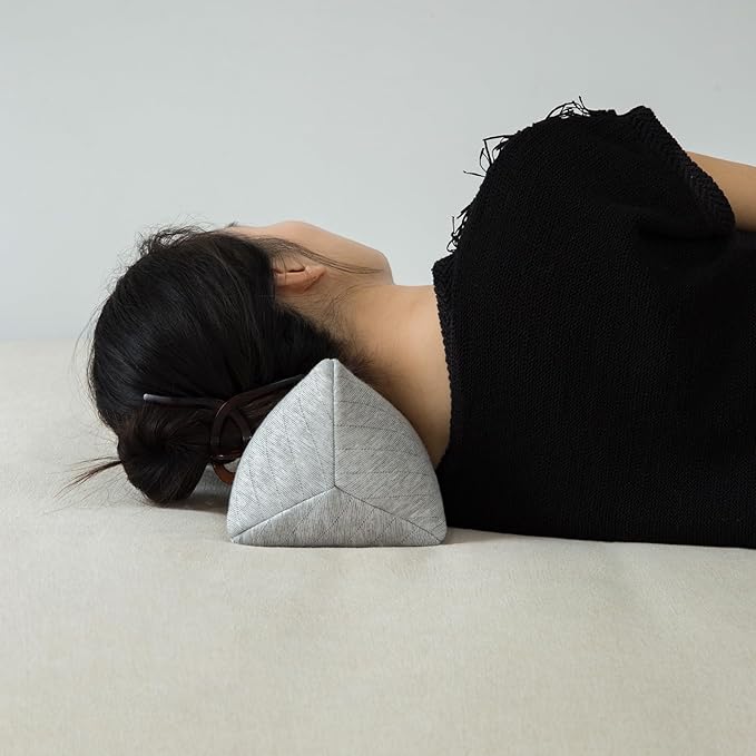 Buckwheat Neck Support Pillow Cervical Neck Cylinder Bolster Pillow Neck Pain - Image 5