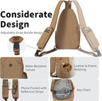 Sling Bag for Men, Crossbody Bag Men Anti Theft Crossbody Bag - Image 5