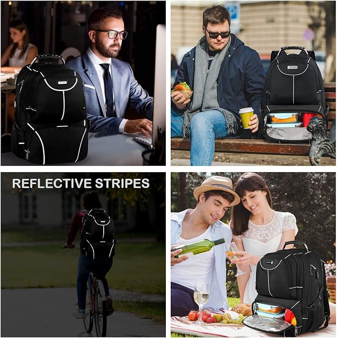 VECKUSON Lunch Bag Backpack, Insulated Cooler Lunch Box Backpack, Extra Large - Image 7