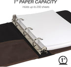 Samsill Vintage Leather Mini 3 Ring Binder 1 Inch Round Ring, 5.5 x 8.5 Inch - Image 6