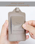 Teskyer Luggage Tags, 3 Pack Premium PU Leather Luggage Tags Privacy Protection - Image 4