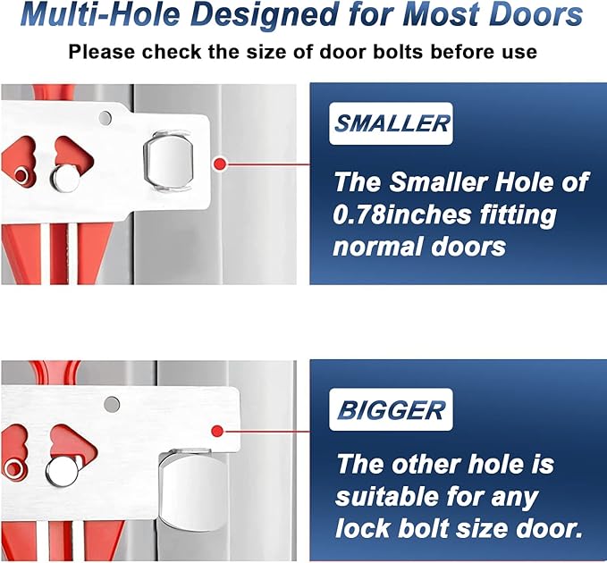 KERUI Door Stop Alarm & Portable Door Lock, Dual Protection Security Door - Image 5