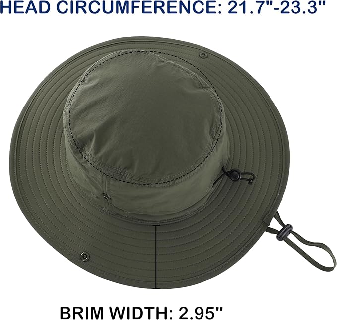 Connectyle Sun Hat for Men Women Outdoor UV Protection Safari Hat for Fishing - Image 3