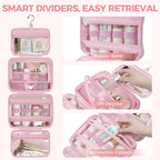Toiletry Bag For women, Portable Hanging Organizer, 4 Leakproof Compartment for - Image 5