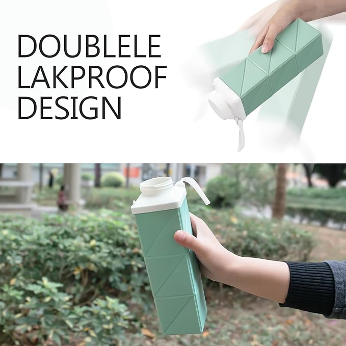 24oz Collapsible Water Bottles, Food grade BPA Free Reusable Foldable Water - Image 4