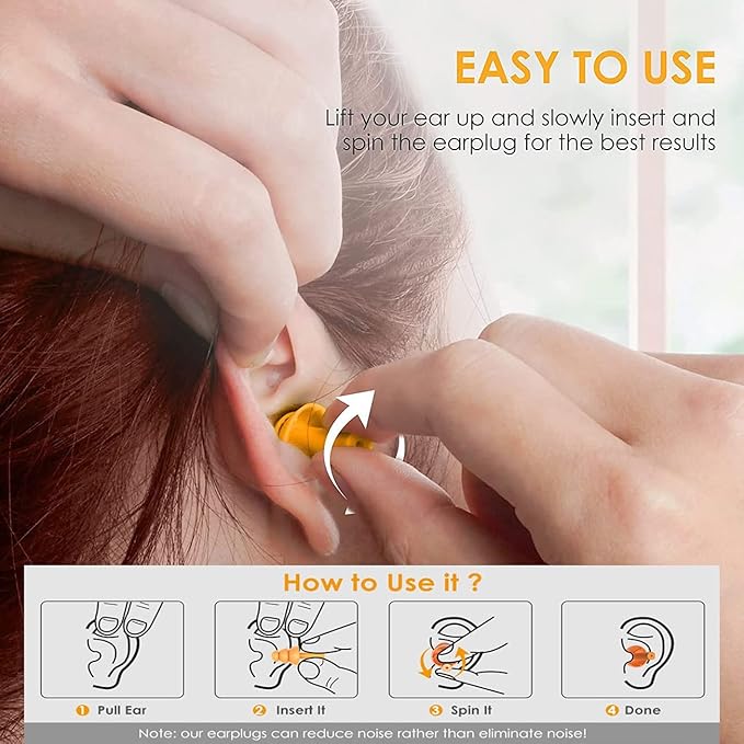 Earplugs for Sleeping Noise Cancelling Reusable Silicone Ear Plugs Suitable for - Image 6