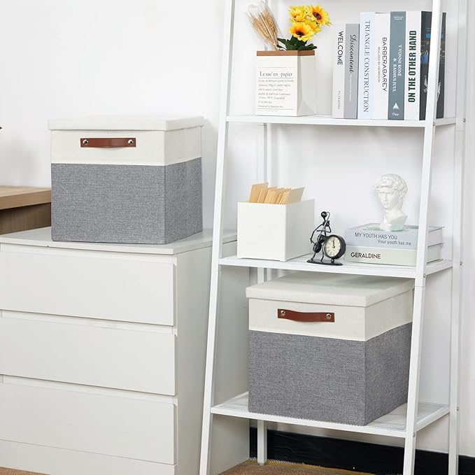 Temary Cube Storage Bins with Lids - Image 5