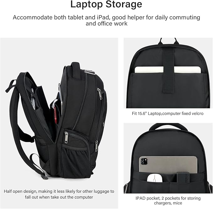 MILADA Travel Backpack For Men Laptop Backpack Women Business Carry On Backpack - Image 4