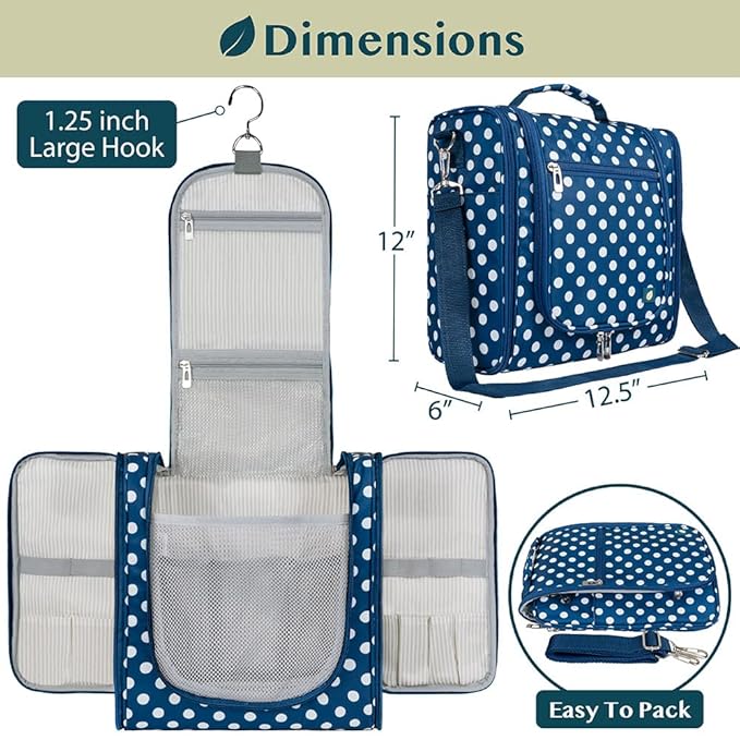 PAVILIA Extra Large Toiletry Bag Travel Bag - Image 2
