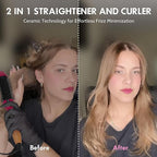 Thermal Brush, Blowout Long Lasting Look Curling Brush, 30s Fast Heated Round Brushes 1.5" Makes Hair Smoother Get Natural Curls, 5 Temp Settings, Universal Voltage for Travel, Easy to Use, Red Orange