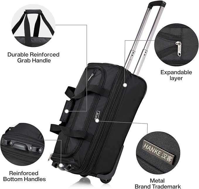 Hanke Expandable Carry On Luggage Suitcases - Image 7