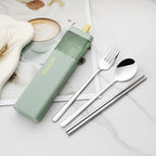 DEVICO Travel Utensils with Case, 18/8 Stainless Steel Reusable Silverware Set - Image 4