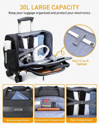 Rolling Laptop Bag, Rolling Briefcase - Image 2