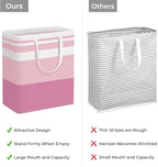 HomeHacks 2 Pack Large Laundry Baskets, Waterproof, Freestanding Laundry Hampers - Image 3