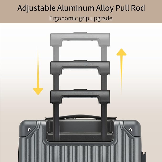 20 Inch Carry on Luggage, Airline Approved 22x14x9 Hard Shell Carry on Suitcase - Image 4
