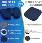 TushGuard Seat Cushion for Office Chair Memory Foam Non-Slip Cushion Back - Image 4