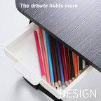 Home Office Lap Desk with Storage Drawer, Cup and Phone Holder, Laptop Bed Tray - Image 7