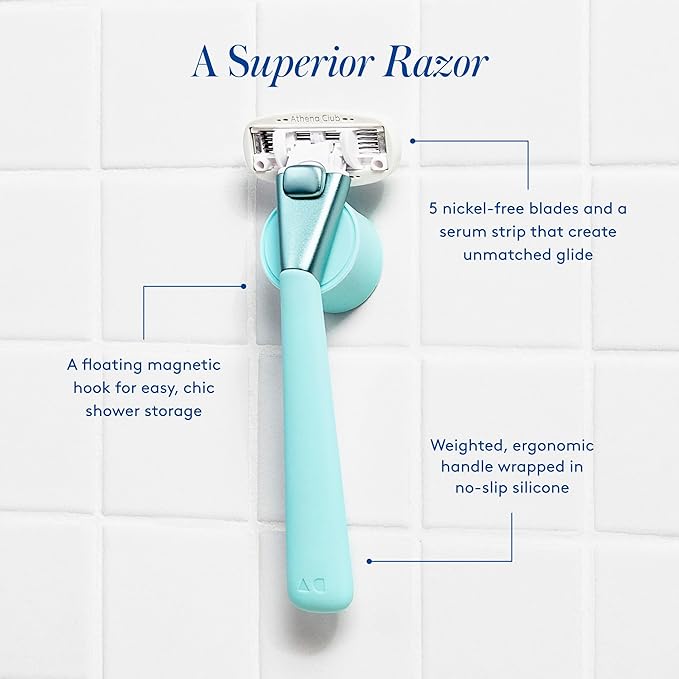 Women's Razor Shave Kit, 1 Mint Razor Handle + 6 Blade Refills - Image 3