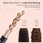 Curling Wand 5 in 1 Hair Curlers Iron Set with 5 Interchangeable Ceramic Tourmaline Barrel for Long Short Hair Styles Curling Irons Set Fast Heating Hair Cripmer for Women Gift