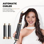 5 in 1 Blow Dryer Brush, Upgrade Hair Dryer Brush Set Negative Ion Air Styler Curling Wrap Air Curler, Hot Air Brush Curling Iron Hair Styling Tools As A Gift for Straight/Curl/Dry/Smooth
