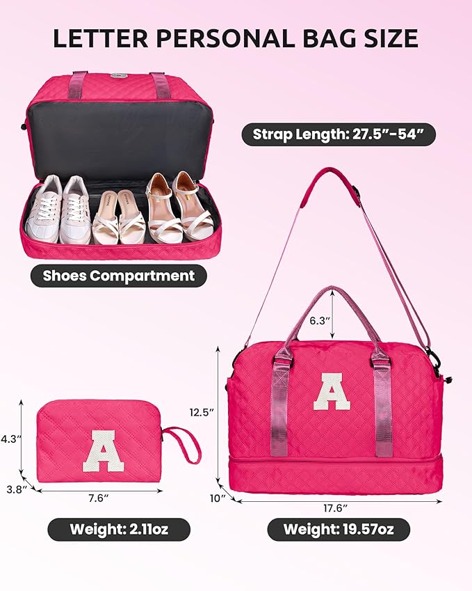 Girls Gifts 10-12, Birthday Gift-Initial Travel Bag - Image 3