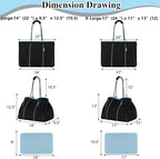 QOGiR Neoprene Multipurpose Beach Bag Tote - Image 5