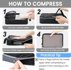 BAGAIL 6 Set Ultralight Compression Packing Cubes Packing Organizer - Image 4
