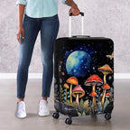 Butterfly Mushroom Print Travel Suitcase Cover Protector Elastic Zipper Closure - Image 4