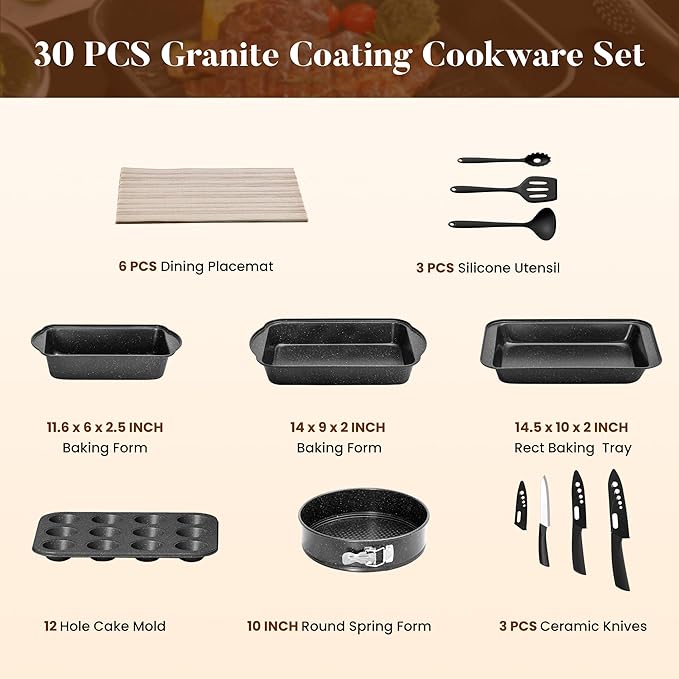 Kitchen Induction Cookware & Bakeware Set - Image 8